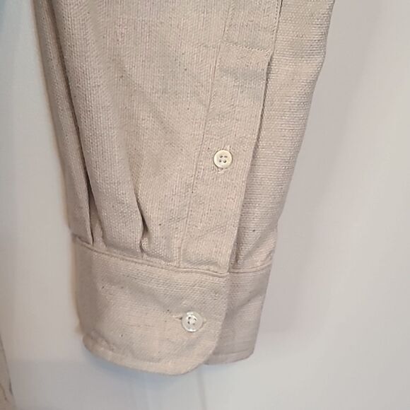 Frank & Eileen MCLOGHLIN Natural 100% Italian Brushed Cotton Canvas Size S NWOT - Picture 6 of 14